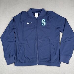 Seattle Mariners Jacket Womens Small Navy MLB Baseball Nike Dri Fit Zip